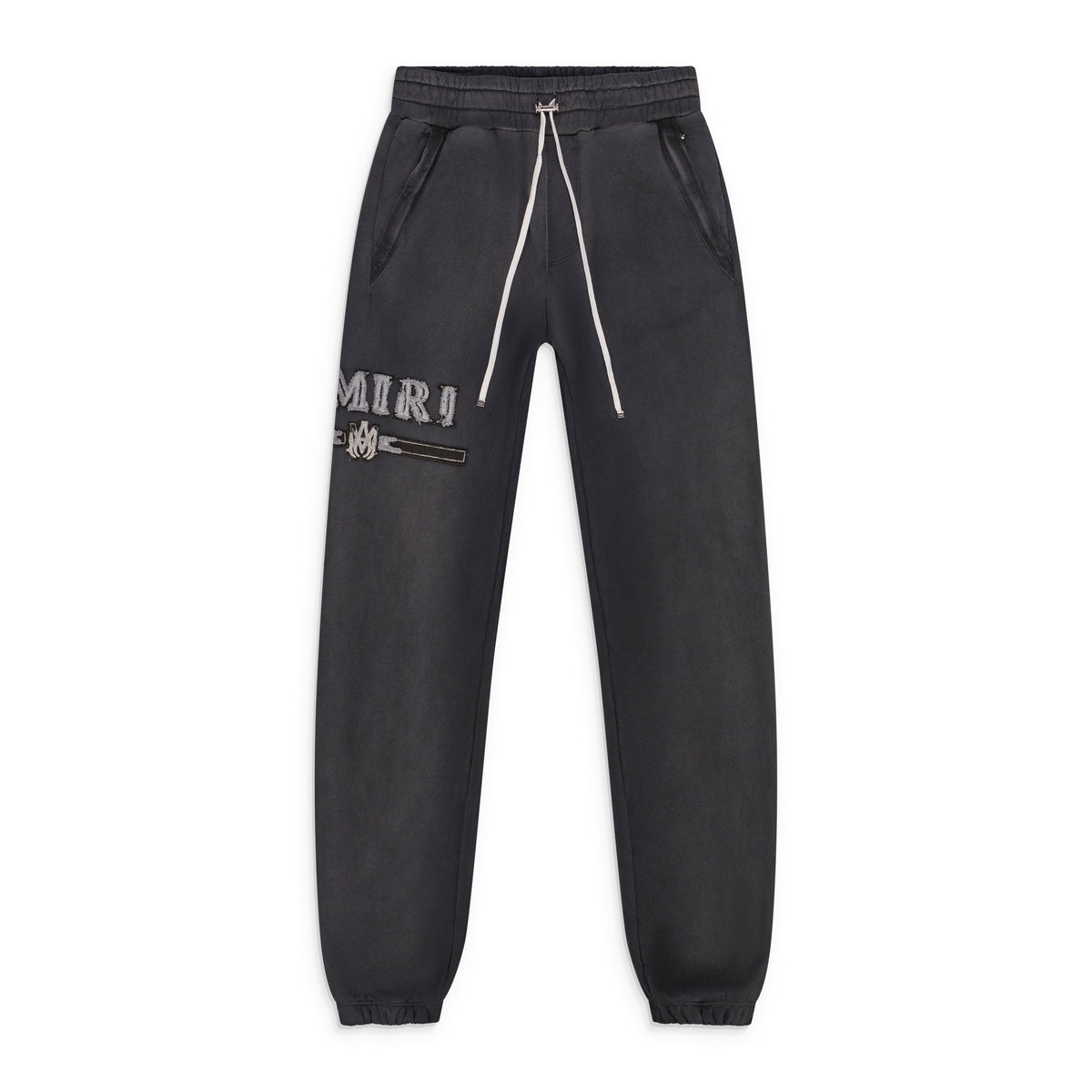 Black MA Bar Applique Sweatpants