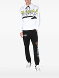 DISCLAIMER drawstring graphic hoodie
