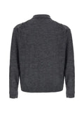 COOR argyle-patterned collared cardigan