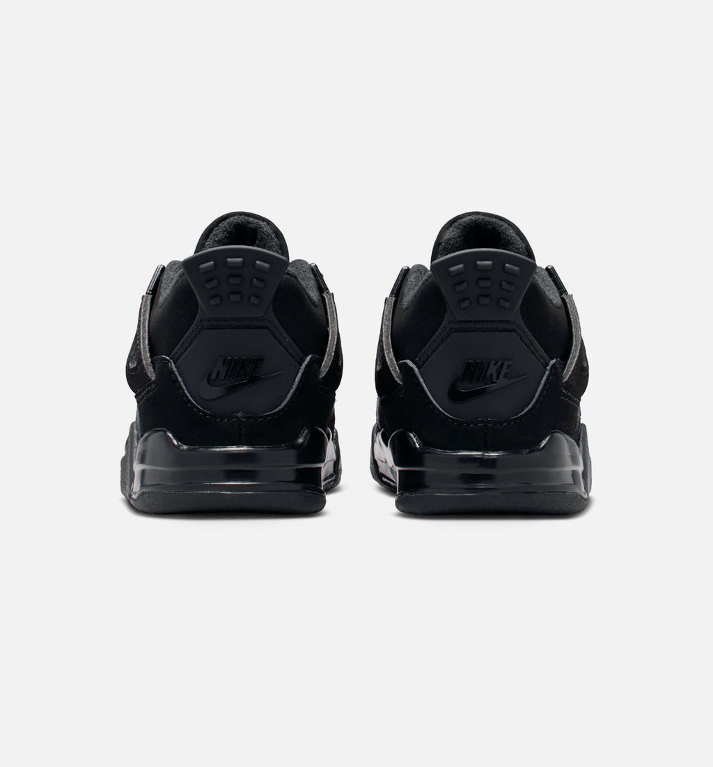 Air Jordan 4 Retro Black Cat – Infant/Toddler Lifestyle Shoe in Black/Black/Light Graphite